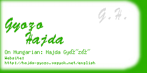 gyozo hajda business card